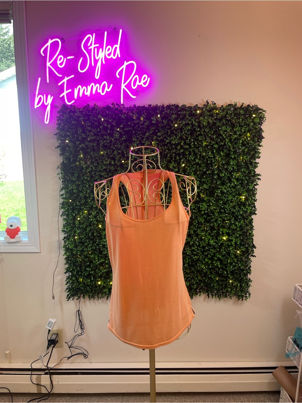 🌹Patagonia Orange Scoop-Back Tank Top